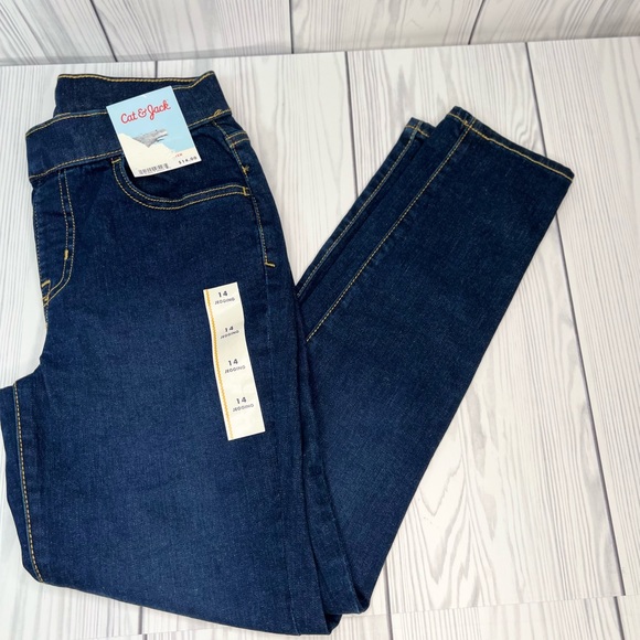 Girls' Mid-Rise Pull-On Jeggings - Cat & Jack - Picture 7 of 9